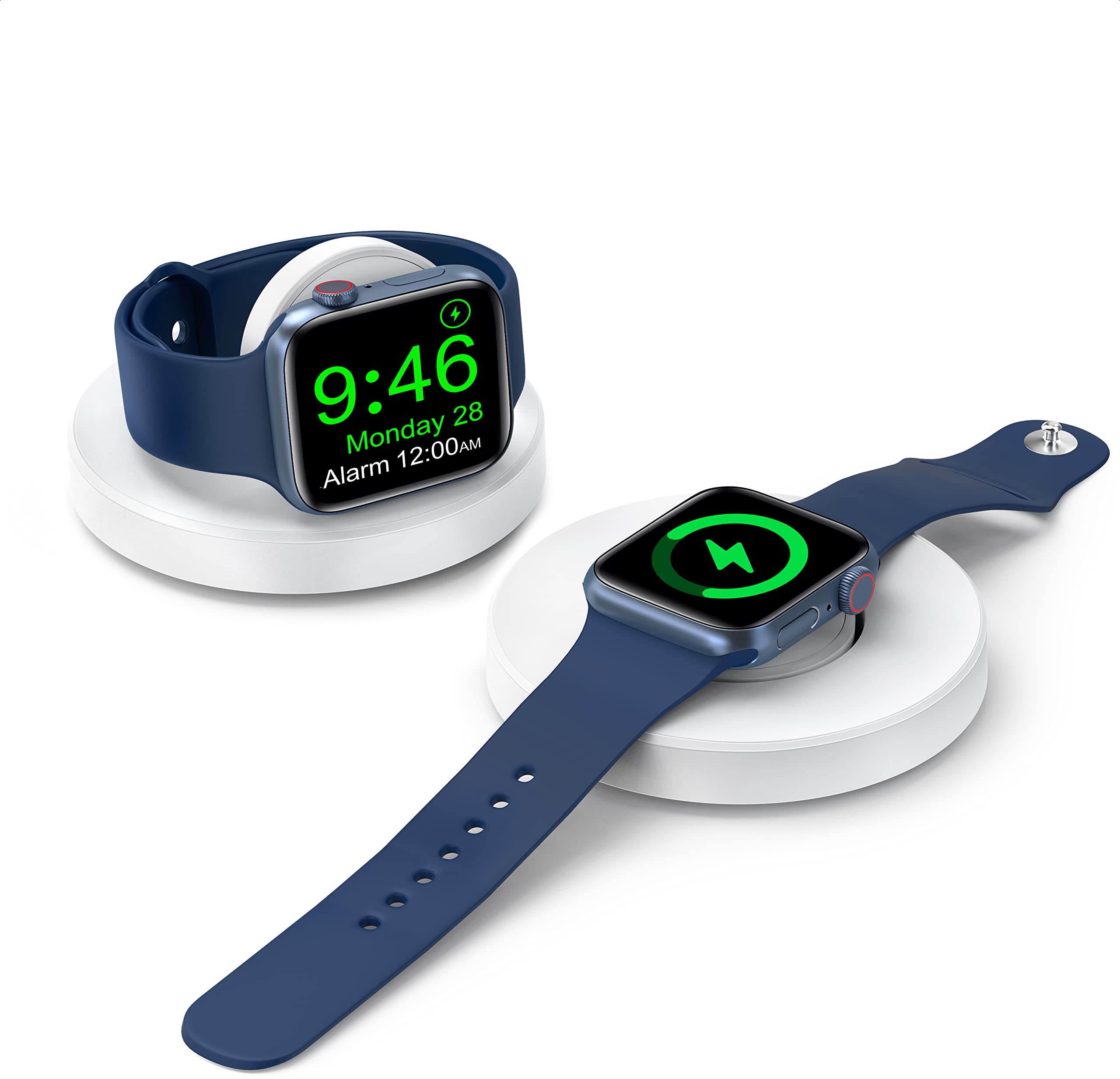 2 PACK ZAPOGO Portable Magnetic Charging Dock for Apple Watch